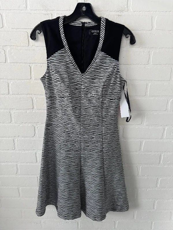 Exclusive Savings long sleeve dressDress Casual Short By Guess In Black & White, Size: S Exclusive Savings long sleeve dressDress Casual Short By Guess In Black & White, Size: S
