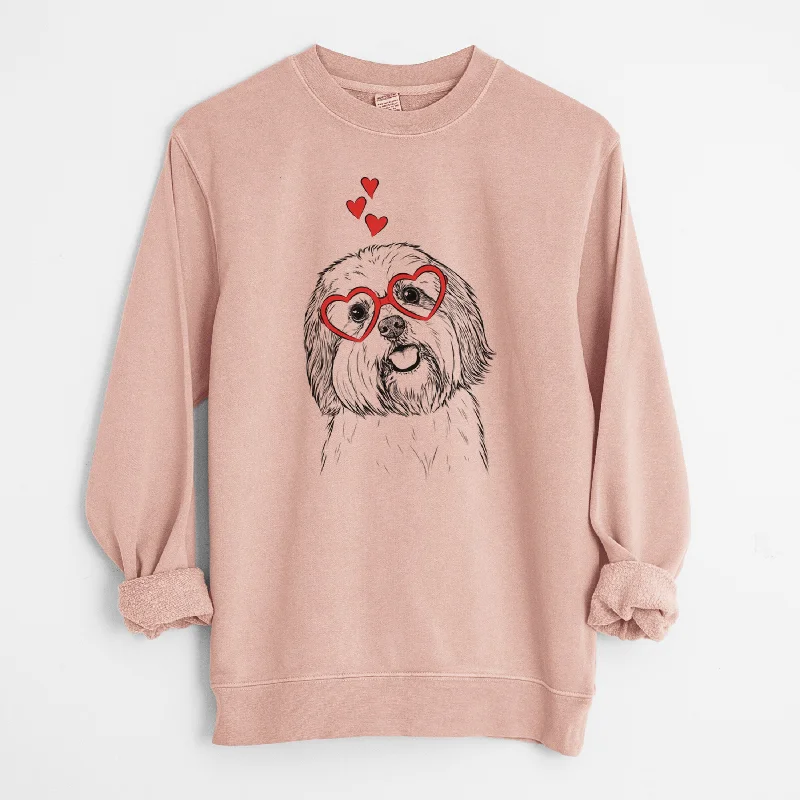 Reduced Prices Valentine Nikka the Lowchen - Unisex Pigment Dyed Crew Sweatshirt