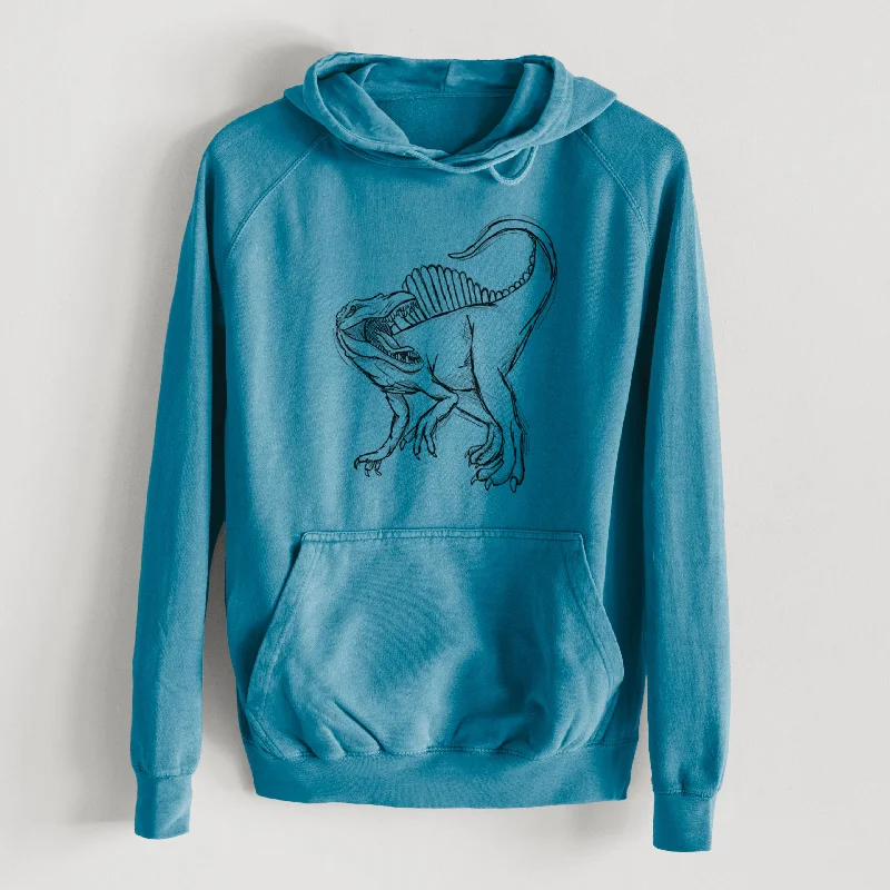 performance hoodie for gymSpinosaurus Aegyptiacus  - Mid-Weight Unisex Vintage 100% Cotton Hoodie