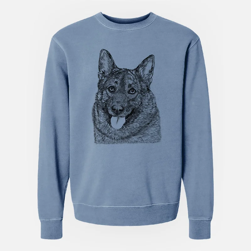 Lowest Price Bare Kasia the Norwegian Elkhound - Unisex Pigment Dyed Crew Sweatshirt