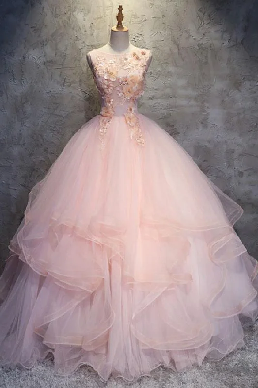 Instant Savings statement dressPink Floor Length Sleeveless Layers Tulle Ruffles Floral Quinceanera Dresses Instant Savings statement dressPink Floor Length Sleeveless Layers Tulle Ruffles Floral Quinceanera Dresses