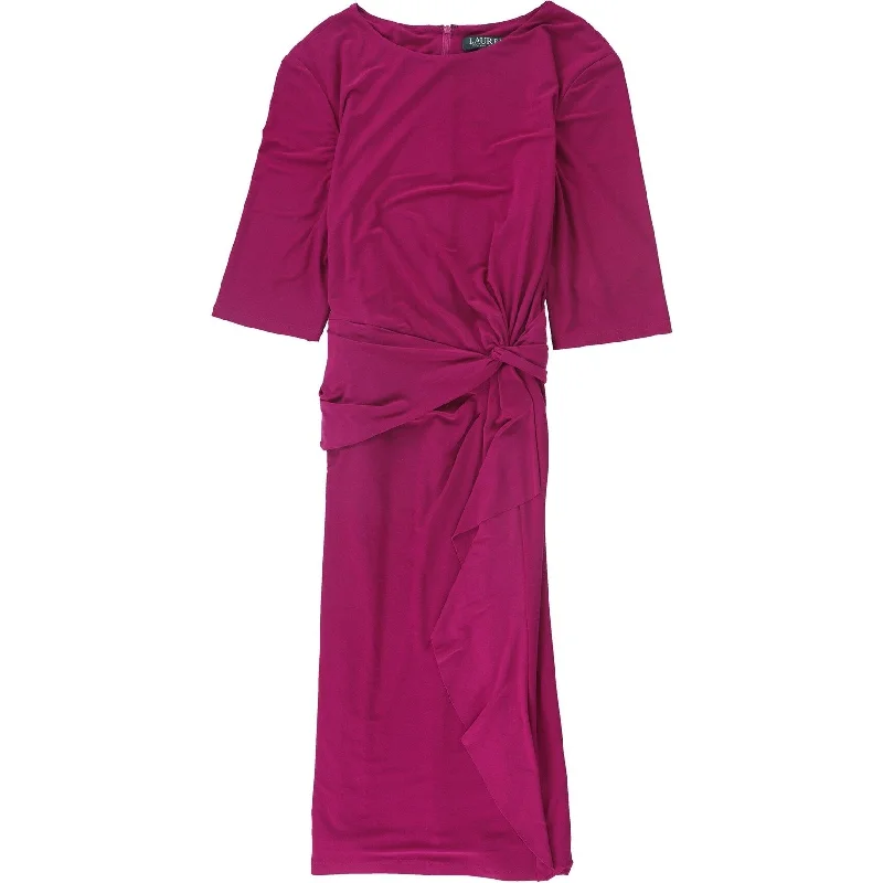 Big Savings long sleeve dressRalph Lauren Womens Jewel Neck Sheath Dress, Pink, 16