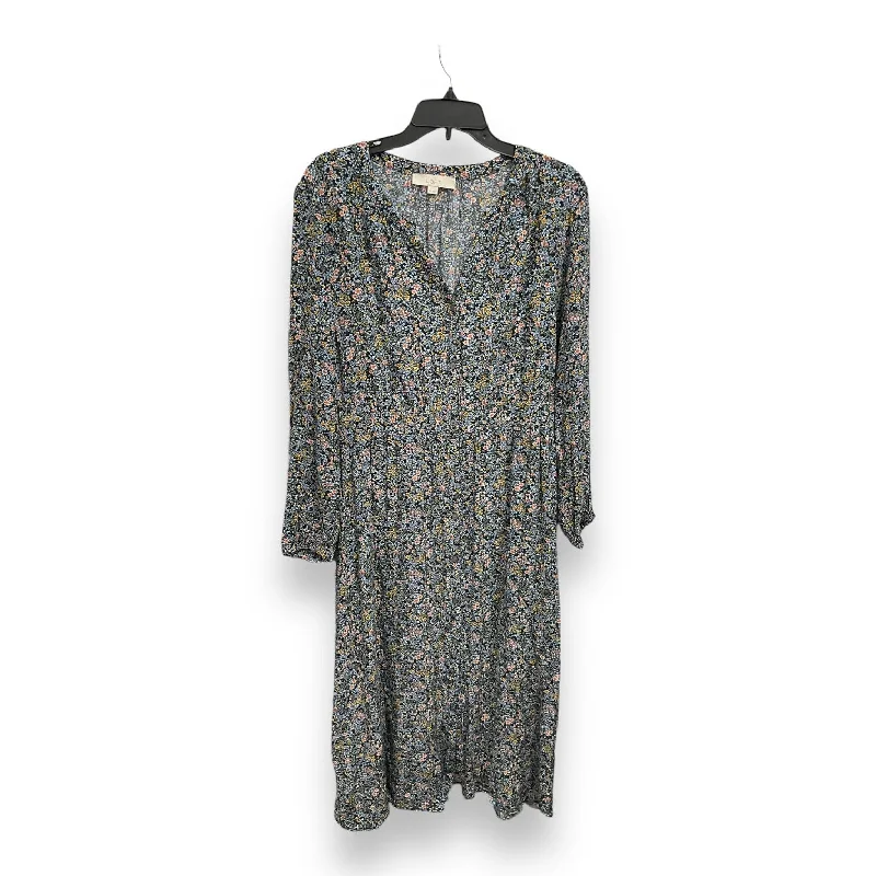 Exclusive Deal chic wrap dressDress Casual Midi By Loft In Floral Print, Size: Xl