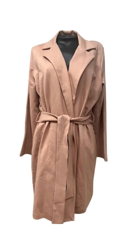 Ponte Trench Coat In Almondine