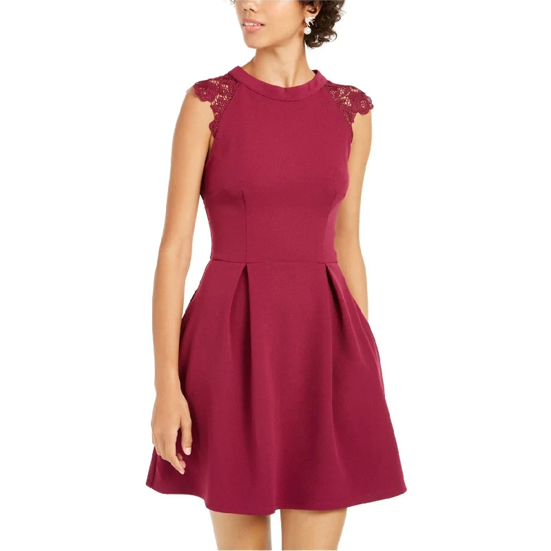 Early Access relaxed fit dressSpeechless Womens Lace Contrast Fit & Flare Dress, Red, Small Early Access relaxed fit dressSpeechless Womens Lace Contrast Fit & Flare Dress, Red, Small
