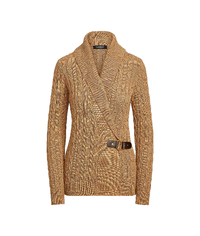 Take Advantage windproof jacketBuckled Cotton Sweater - Brown