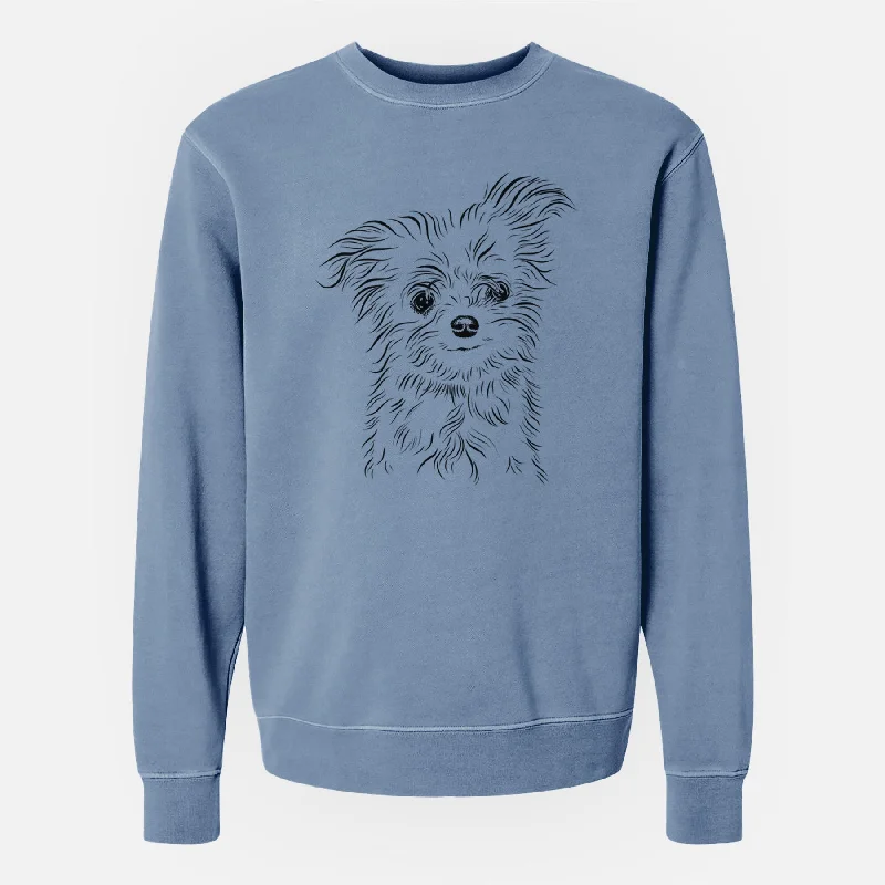 Limited Availability Bare Mr. Gucci Poochi the Maltese - Unisex Pigment Dyed Crew Sweatshirt Limited Availability Bare Mr. Gucci Poochi the Maltese - Unisex Pigment Dyed Crew Sweatshirt