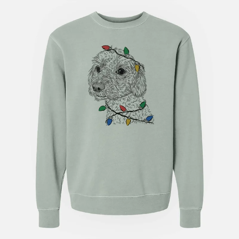 Unbeatable Prices Christmas Lights Georgie Boy the Mixed Breed - Unisex Pigment Dyed Crew Sweatshirt Unbeatable Prices Christmas Lights Georgie Boy the Mixed Breed - Unisex Pigment Dyed Crew Sweatshirt