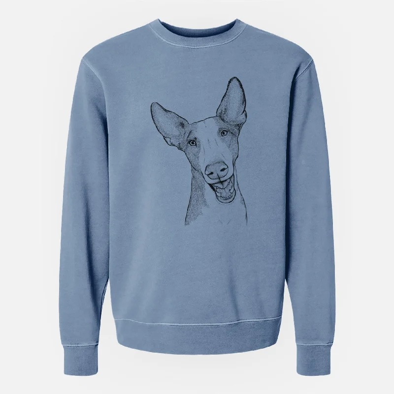 Online Specials Bare Havok the Ibizan Hound - Unisex Pigment Dyed Crew Sweatshirt