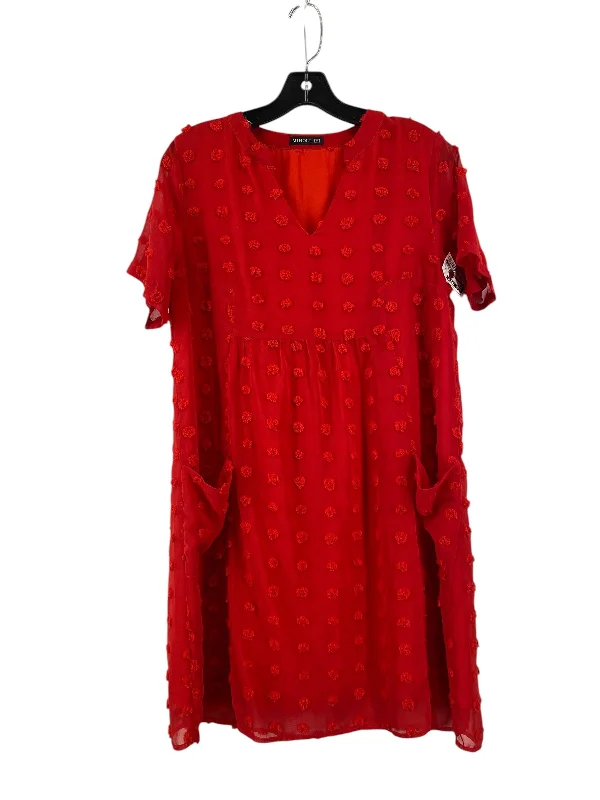 lace-up dressDress Casual Short By Clothes Mentor In Red, Size: M