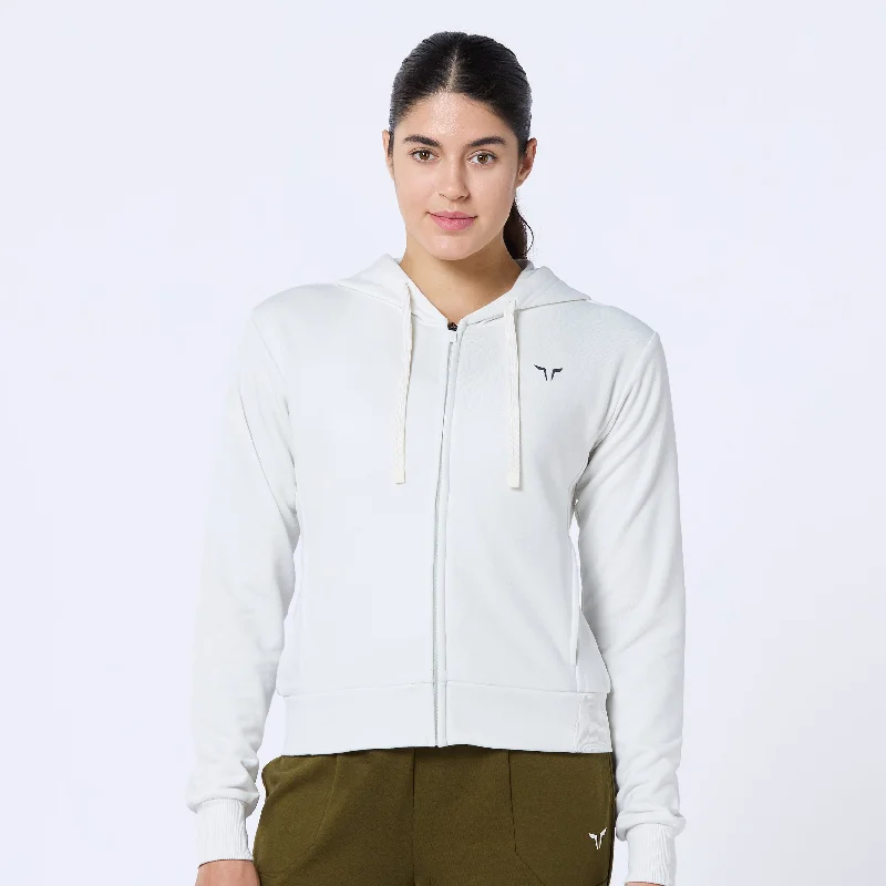Closeout Sale Slim Fit Hoodie - Pearl White