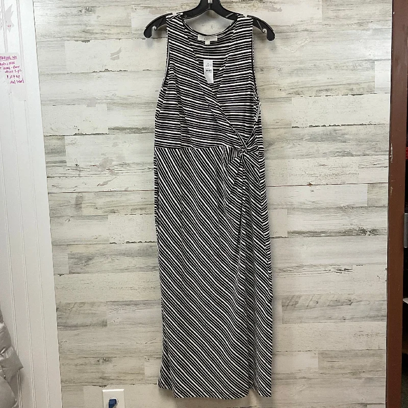 Exclusive Preview tiered dressDress Casual Maxi By Loft In Black & White, Size: L