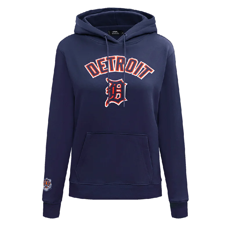Fantastic Deals MLB DETROIT TIGERS CLASSIC WOMEN'S FLC PO HOODIE (MIDNIGHT NAVY)