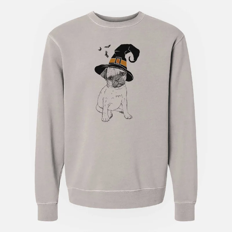 Special Promotion Witch Nelson the Pug Puppy - Unisex Pigment Dyed Crew Sweatshirt