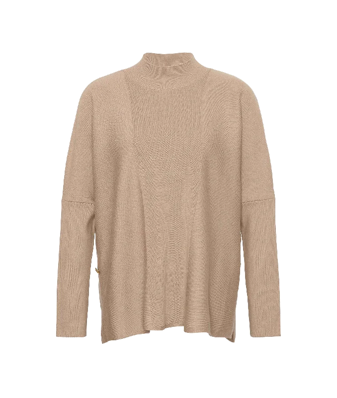 Price Reduction street style coatSunita High-Neck Jumper - Beige