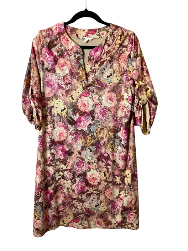 statement dressDress Casual Midi By Freeway In Floral Print, Size: M