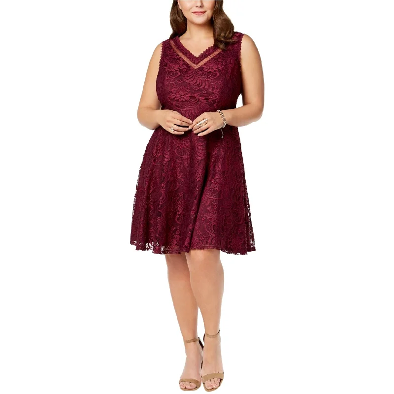 Must-Have Deals vintage-inspired dressCity Studio Womens Lace Illusion Fit & Flare Dress, Red, 18 Must-Have Deals vintage-inspired dressCity Studio Womens Lace Illusion Fit & Flare Dress, Red, 18