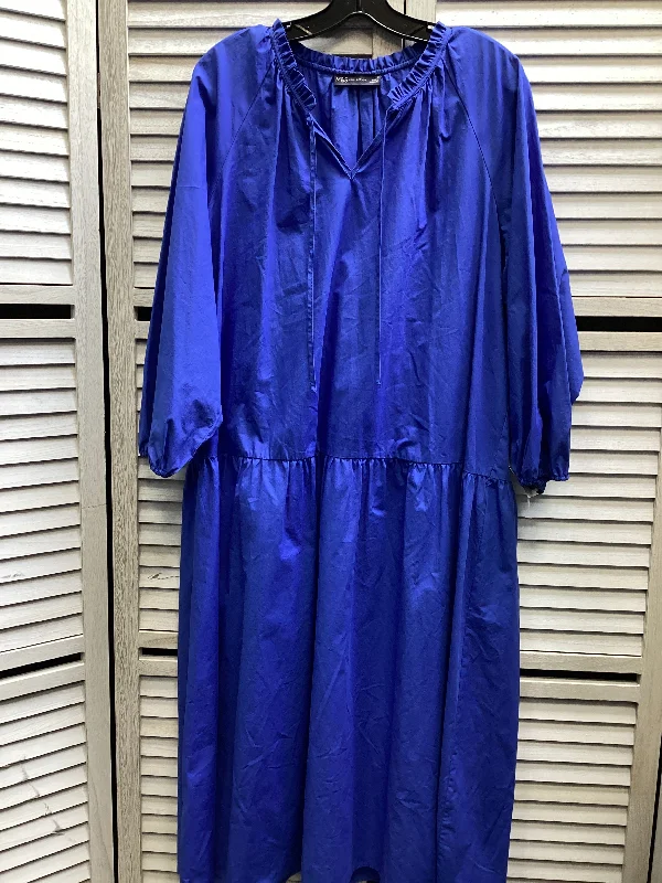 Value Deals casual midi dressDress Casual Maxi By Clothes Mentor In Blue, Size: 18