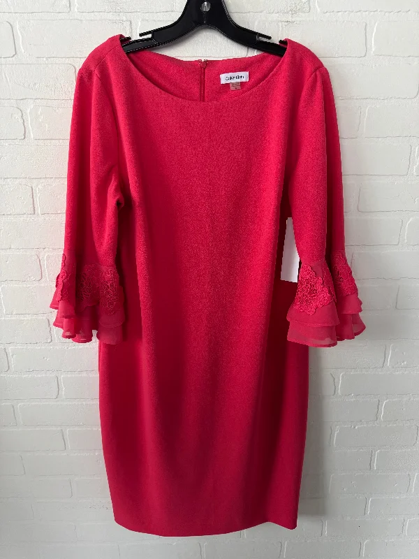Epic Deals stylish dressDress Party Short By Calvin Klein In Pink, Size: 1x