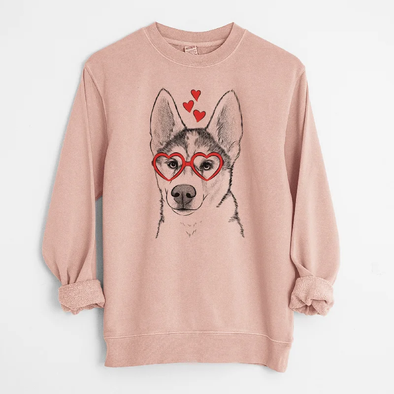 Final Clearance Valentine Odin the Siberian Husky - Unisex Pigment Dyed Crew Sweatshirt Final Clearance Valentine Odin the Siberian Husky - Unisex Pigment Dyed Crew Sweatshirt
