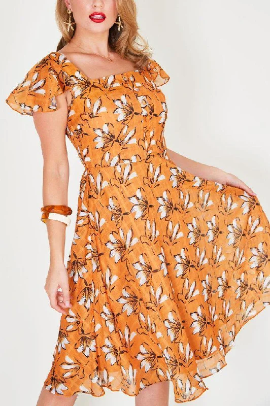 Don't Miss lace dressMargot Floral Square Neck Dress