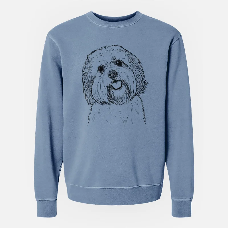 Super Sale Bare Nikka the Lowchen - Unisex Pigment Dyed Crew Sweatshirt