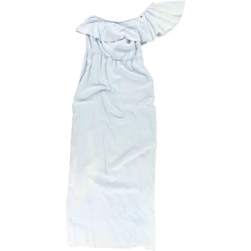 Deal Alert vintage-inspired dressGUESS Womens One Shoulder Maxi Dress, Blue, Large