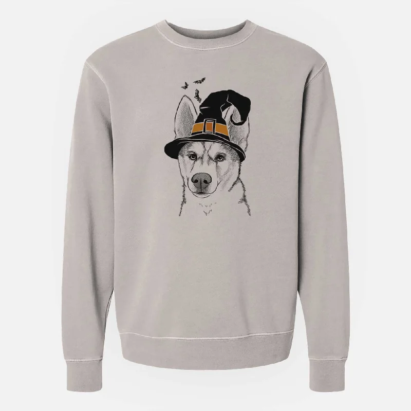 Great Deals Witch Odin the Siberian Husky - Unisex Pigment Dyed Crew Sweatshirt