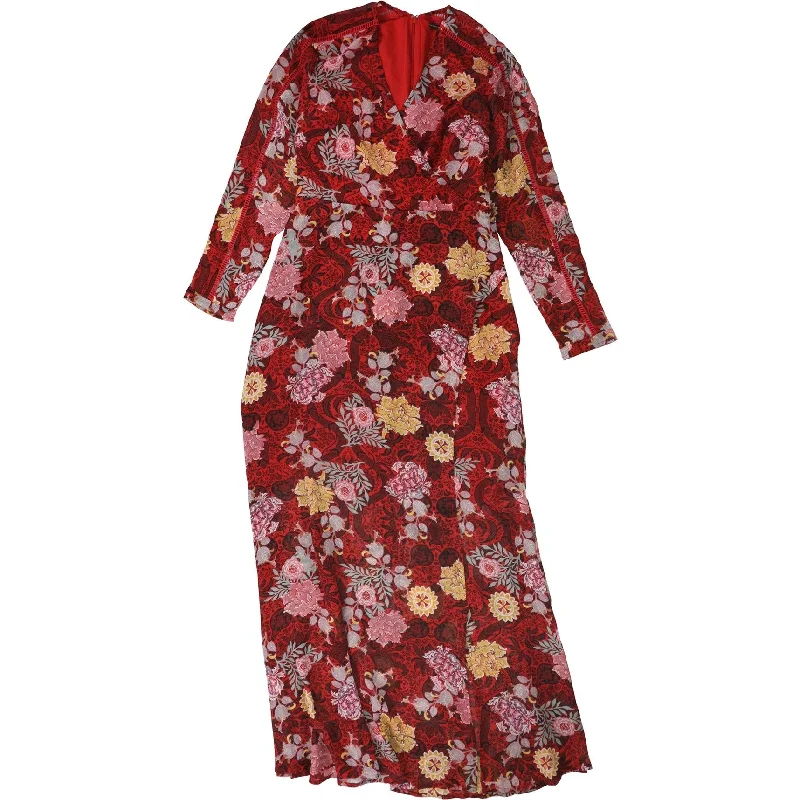 Low Prices off-shoulder dressGUESS Womens Elysian Maxi Dress, Red, 2