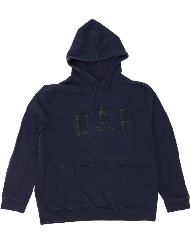 Today’s Deal GAP Mens Graphic Hoodie Jumper XL Navy Blue Cotton