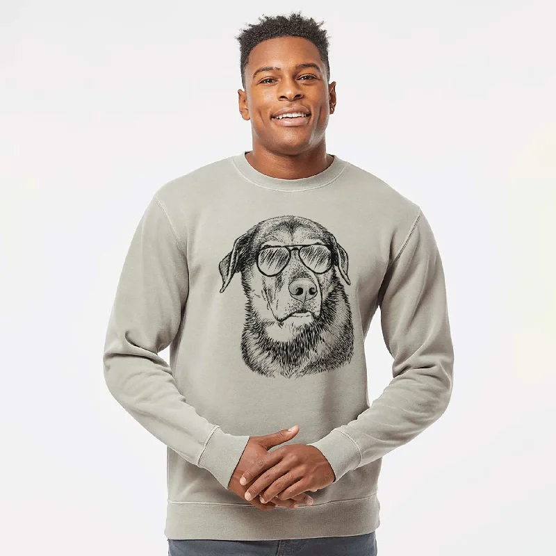 Shop and Save fashionable fitness sweatshirtAviator Lobo the Shepherd Mix - Unisex Pigment Dyed Crew Sweatshirt Shop and Save fashionable fitness sweatshirtAviator Lobo the Shepherd Mix - Unisex Pigment Dyed Crew Sweatshirt