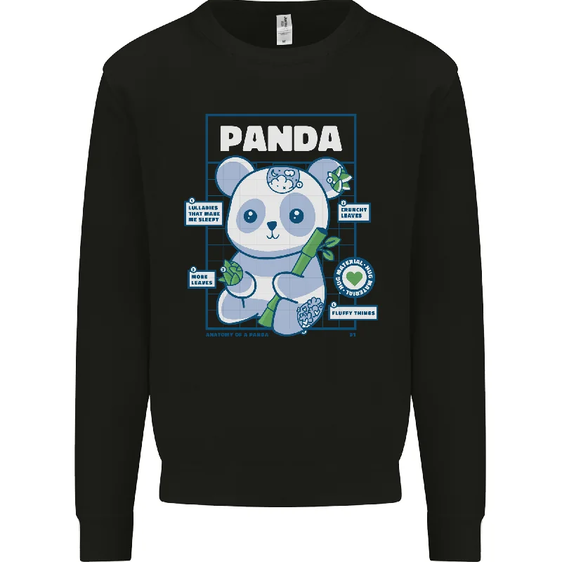 Online Only cozy gym sweatshirtAnatomy of a Panda Bear Funny Mens Sweatshirt Jumper