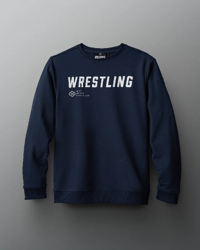Best Bargains RUDIS Wrestling Slanted Elite Terry Crewneck
