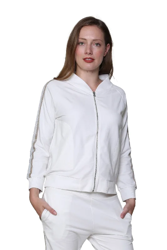 Deal Zone playful dressFrench Terry Cotton 2-Piece Zip-Front Track Pant Set