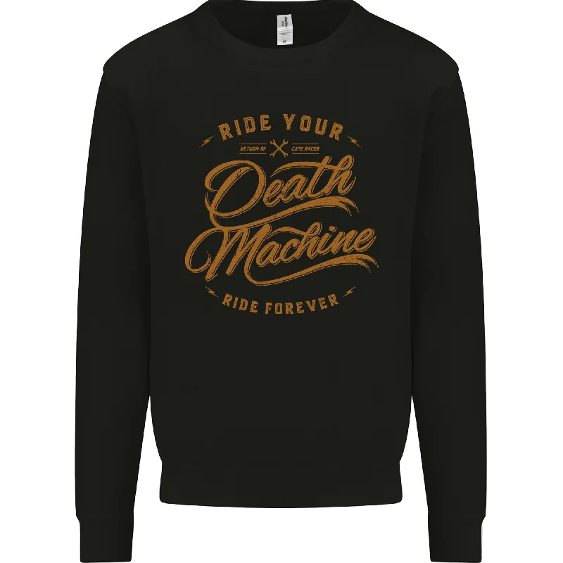 Bonus Savings Death Machine Motorcycle Biker Chopper Mens Sweatshirt Jumper