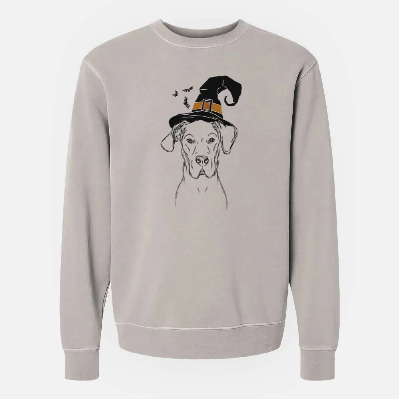 Today's Special Witch Harvey the Great Dane - Unisex Pigment Dyed Crew Sweatshirt