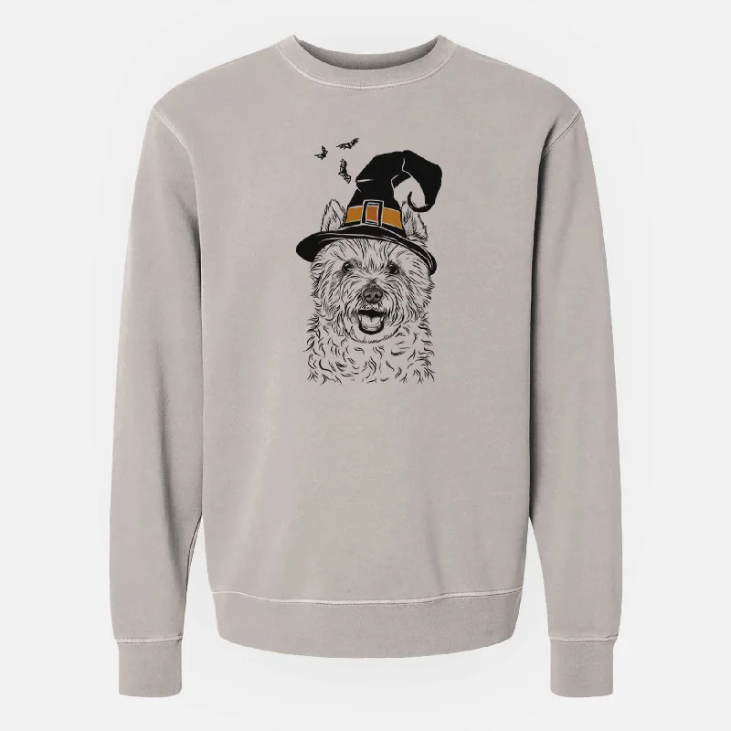 Massive Deals Witch Kami the West Highland Terrier - Unisex Pigment Dyed Crew Sweatshirt