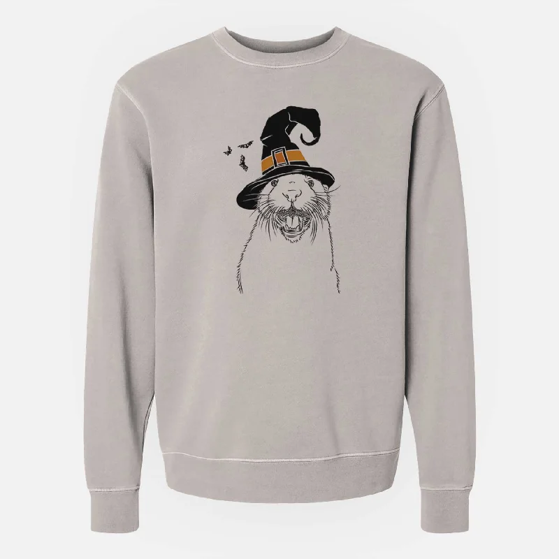 Take Advantage Witch Jasper the River Otter - Unisex Pigment Dyed Crew Sweatshirt