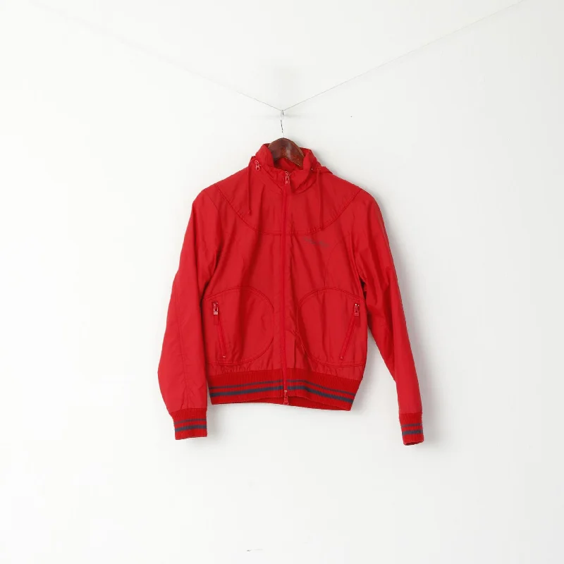 Clearance Event sleek jacketPolo Jeans Ralph Lauren Women S Jacket Red Nylon Waterproof Hidden Hood Zip Up Top