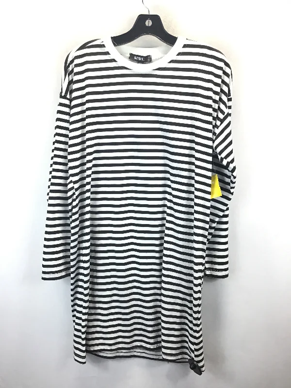 Online Specials satin midi dressDress Casual Short By Missguided In Striped, Size: 4 Online Specials satin midi dressDress Casual Short By Missguided In Striped, Size: 4