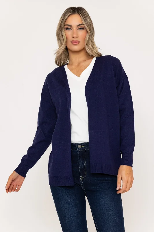 Low Prices Long Line Cardigan Navy