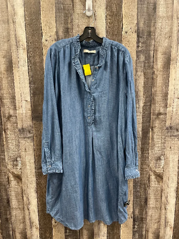 Price Drop vintage dressDress Casual Midi By Loft In Blue Denim, Size: Xxl