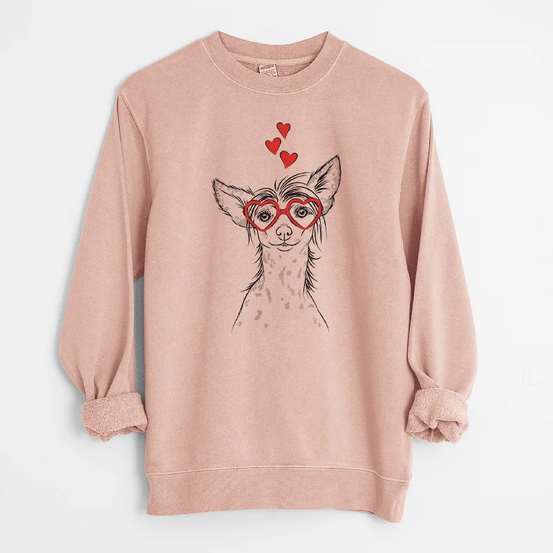 Exclusive Preview Valentine Hudson the Chinese Crested - Unisex Pigment Dyed Crew Sweatshirt