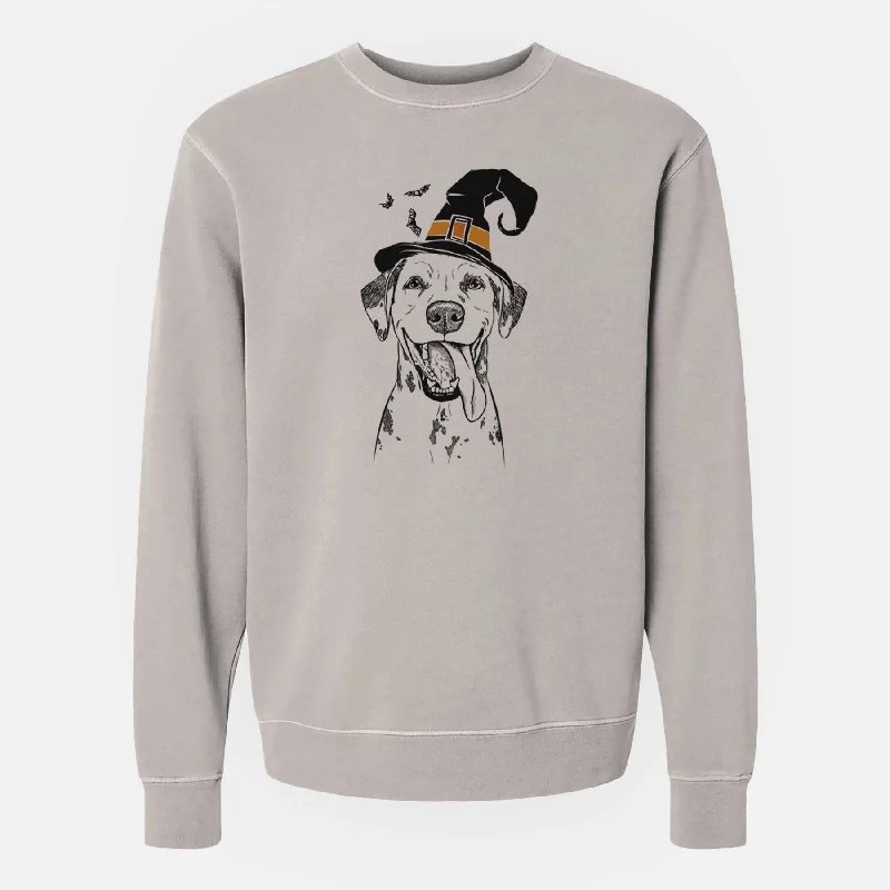 Weekend Flash Sale Witch Hydro the Dalmatian - Unisex Pigment Dyed Crew Sweatshirt