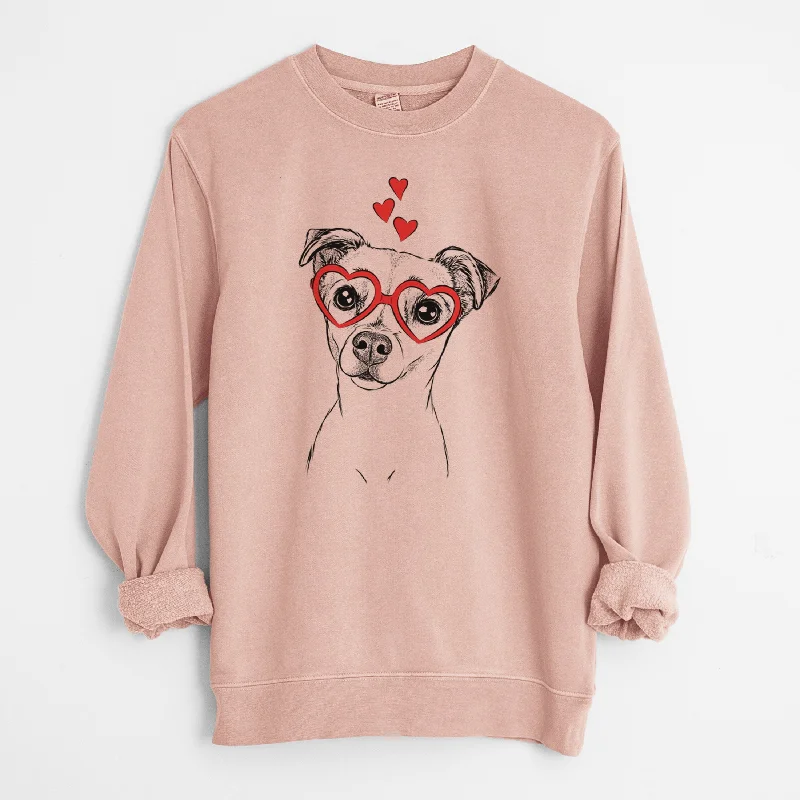 New Arrival Valentine Izzy the Chiweenie - Unisex Pigment Dyed Crew Sweatshirt