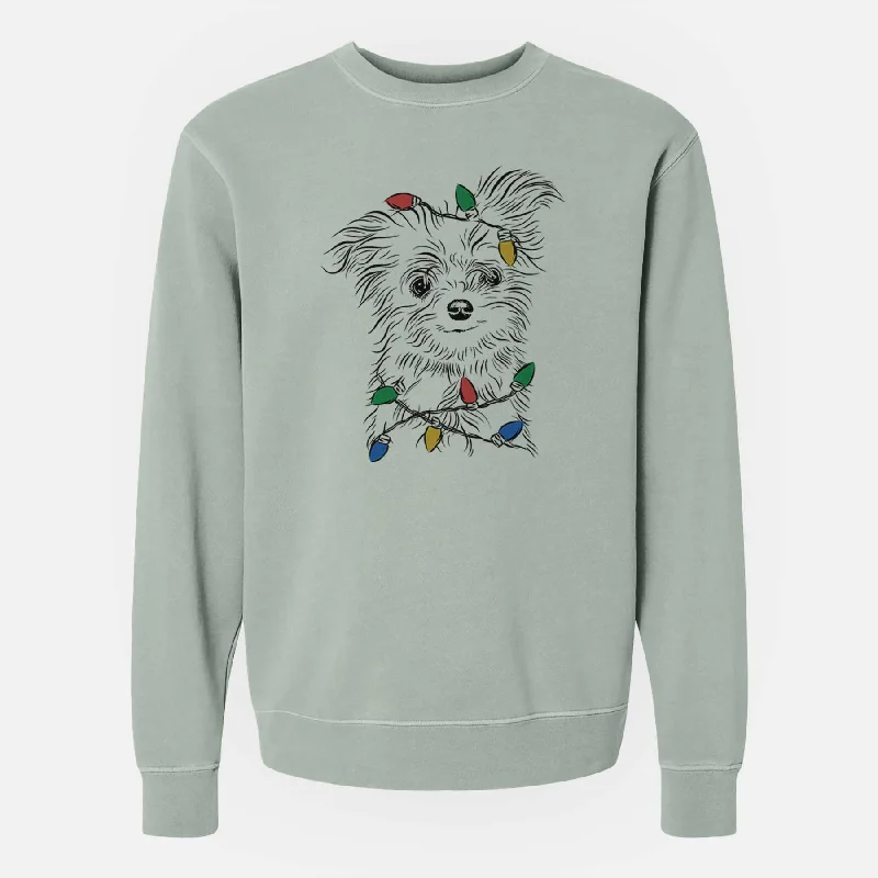 Final Markdown Christmas Lights Mr. Gucci Poochi the Maltese - Unisex Pigment Dyed Crew Sweatshirt Final Markdown Christmas Lights Mr. Gucci Poochi the Maltese - Unisex Pigment Dyed Crew Sweatshirt