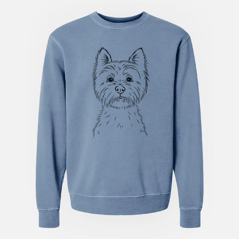 Price Meltdown Bare Murphy the West Highland Terrier - Unisex Pigment Dyed Crew Sweatshirt