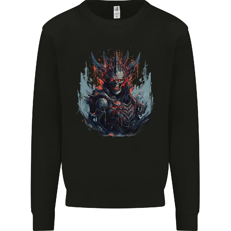 Online Only Demon Emperor Evil Skull Mens Sweatshirt Jumper