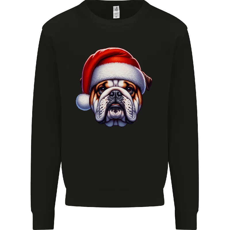 Price Drop Christmas British Bulldog Xmas Dog Union Jack Mens Sweatshirt Jumper