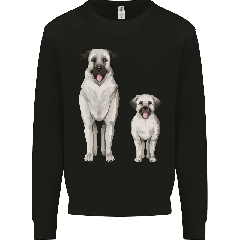 Savings Alert soft gym hoodieAnatolian Shepherd Dog and Puppy Mens Sweatshirt Jumper